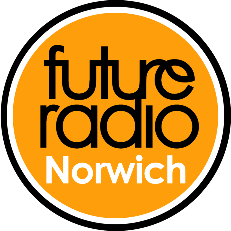 Future Radio Norwich Logo White Norwich Font 768x768