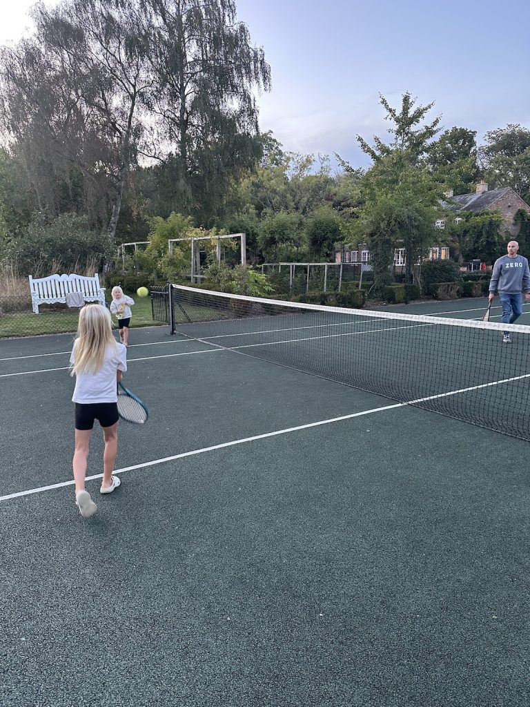 Playing tennis on Tennis Courts 768x1024