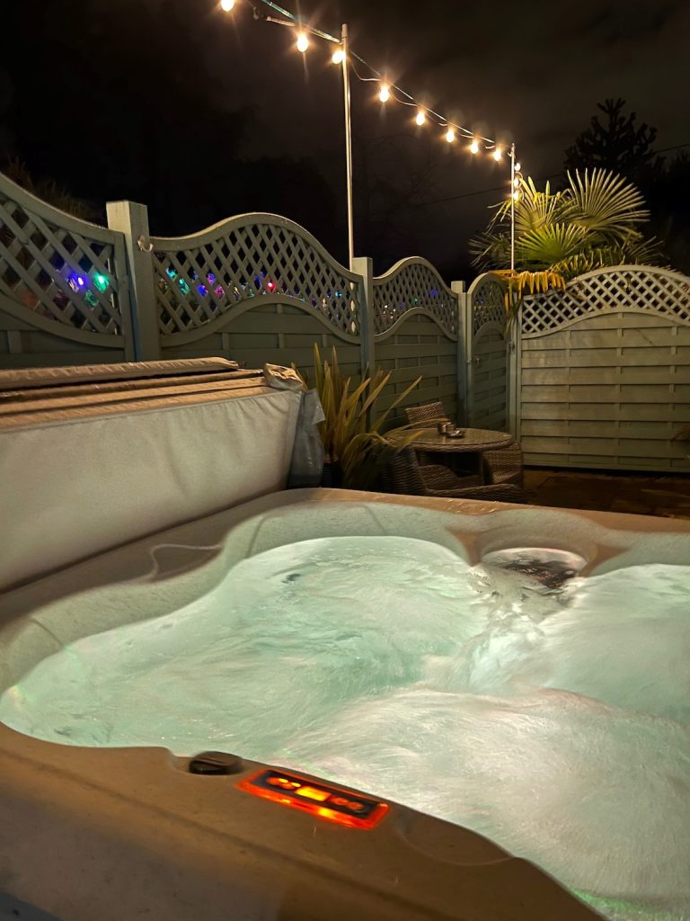 Palm Hot Tub at Night 768x1024