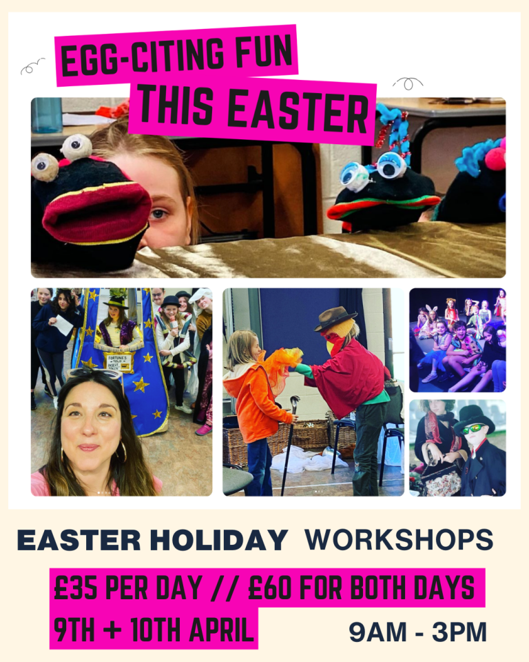 Easter pop up Workshops at Westacre Theatre Drama 768x960